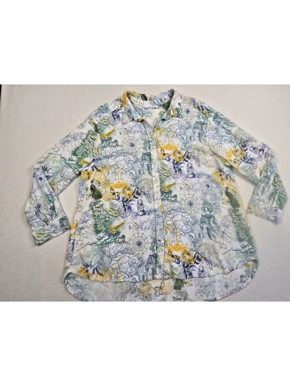 Jane + Delancey 1X Nautical-Themed Button-Up Shirt
